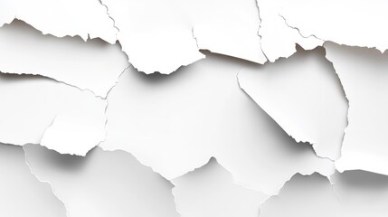 Poster - A close-up of torn white paper creating a textured background.