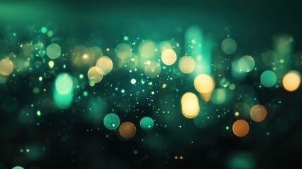 Poster - A blurred background of colorful bokeh lights creating a dreamy, atmospheric effect.