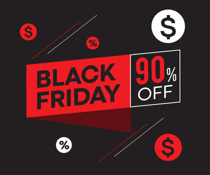 Black Friday Sale Shopping Vector Abstract Background
