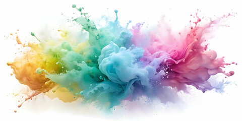 Poster - Rainbow Ink Explosion 