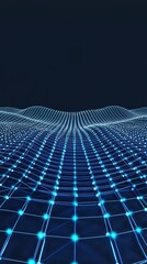 Poster - Glowing connections highlight the global network of digital technology, ideal for illustrating business and internet concepts.