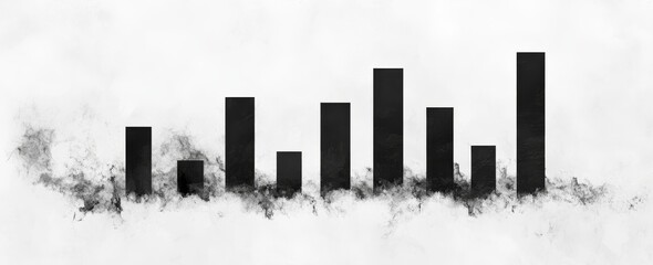 Poster - The graph shows a significant spike in market performance, highlighted by taupe bars.
