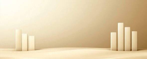 Poster - Bold ivory bars depict a significant spike in market performance.