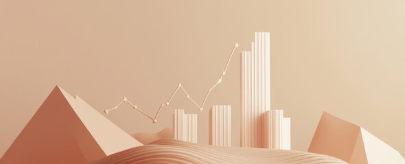 Poster - A bar graph depicting a significant spike in market performance.