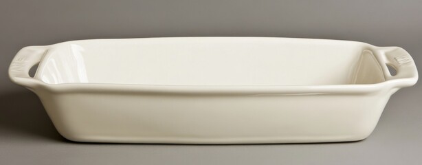 Poster - An isolated white plastic tray is shown on a white background in this ultra-realistic 4K photo.