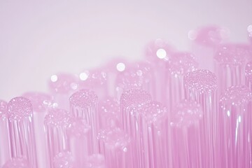 Poster - a close-up of a bundle of fiber optic cables on a blue background showing high-speed data transfer