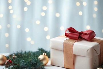 Wall Mural - Empty of Christmas on Background. Blank Christmas. Gifts. Product Mockup. Copy space.Empty of Christmas on Background. Blank Christmas. Gifts. Product Mockup. Copy space.