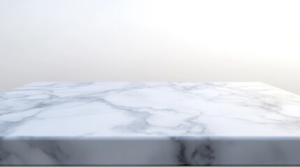 Poster - A smooth marble surface with a light gradient background, ideal for product display.