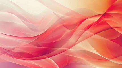 Wall Mural - Soft Red and Cream Abstract Wave Background