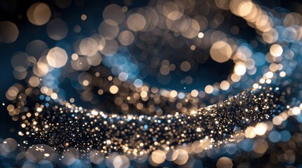 Sticker - Sparkling Bokeh Background with Golden Highlights