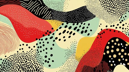 Poster - Abstract wave patterns in vibrant colors and bold textures, perfect for backgrounds, modern designs or artistic projects, featuring a dynamic composition.