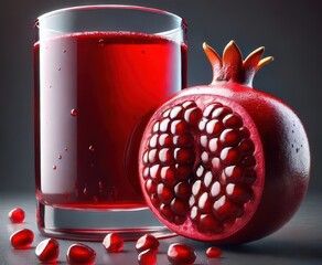 pomegranate juice and fruit