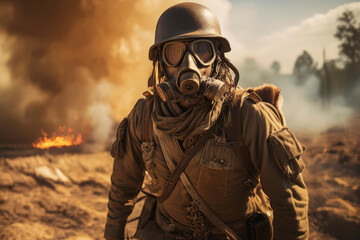 Photographs that fuse the elegance of the soldiers with the gas mask. Each image captures the harshness of battle, combining art, tradition and adventure in a vibrant tribute to life and death.