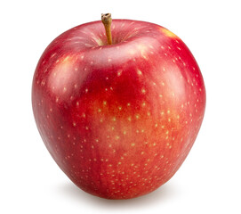 Canvas Print - Ripe perfect red apple on white background. File contains clipping path.