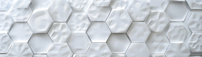 Poster - Abstract white background with a hexagonal pattern, vector illustration, in white color