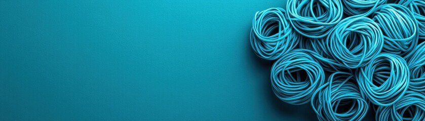 Aufkleber - Abstract Blue Cable Background.