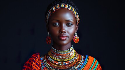 kenyan woman in festive attire for cultural celebration