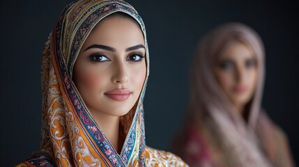 Wall Mural - Qatari Woman in Traditional Attire for Cultural Festival