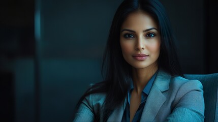 Confident Indian Businesswoman Presenting Ideas