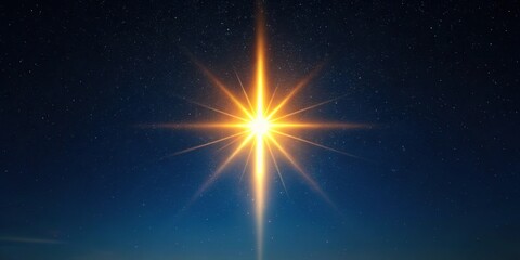 single bright star shining in a dark cloudless night macro