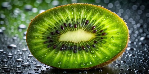 Wall Mural - Vibrant Kiwi Fruit Portrait Photography for Freshness and Health Benefits