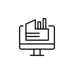 Poster - Smart Factory outline icons, minimalist vector illustration ,simple transparent graphic element .Isolated on white background