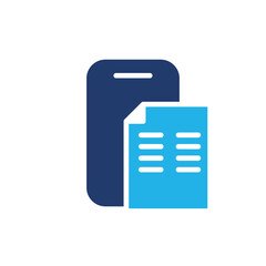 Poster - document app colored icon vector design good for web or mobile app