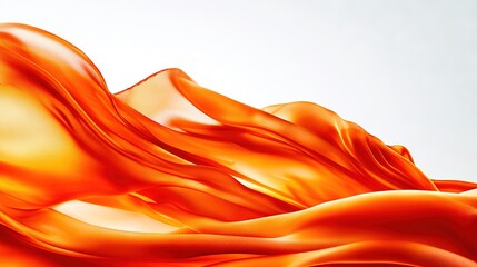 Poster -   An orange liquid flows in the foreground against a white sky in the background, while a lighter blue sky appears behind it