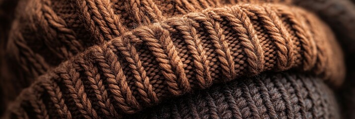 Cozy wool hat close-up, intricate knitted pattern, showcasing warmth and texture, inviting comfort for chilly days