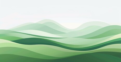 Poster - Simple green banner, a background for web design, with white space on the left side, a isolated abstract white background, a green gradient, curved lines, a flat style, simple shapes, minimalism