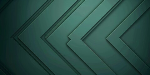 Fototapete - Abstract green gradient background with an arrow-shaped elements arrow flat design, vector illustration, 2D, minimalism website banner.