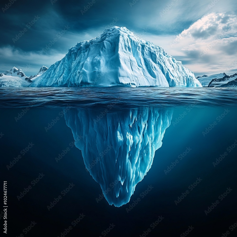 Majestic Iceberg Floating in the Ocean: A Stunning View of Nature's ...