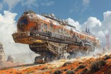 Futuristic Transporter Design. High-Tech Vehicle concept