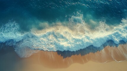 Poster - The ocean is calm and the waves are small
