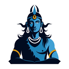 Canvas Print - lord shiva  Vintage Tshirt graphics vector illustration