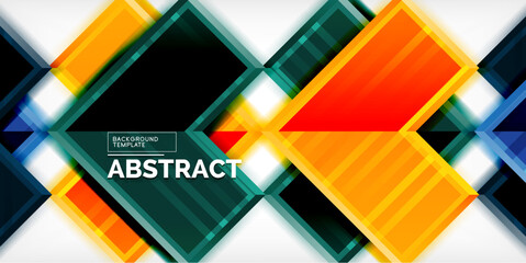 Aufkleber - Arrow symbols created with 3d effects and line texture geometric abstract background