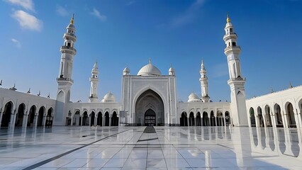 Masjid Quba  in saudi arabia, mosque in the morning 