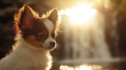 Wall Mural - Puppy Sunset.