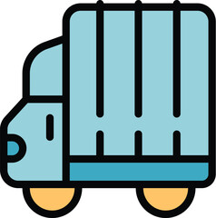 Poster - Simple icon of a delivery truck, perfect for representing shipping, logistics, and transportation