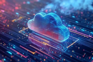 Poster - Data cloud storage technology.