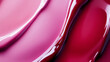 © Ashy studio - Closeup glossy pink magenta lip gloss nail polish glitter paint texture cosmetic makeup beauty pattern background