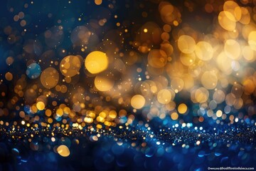 gold blue abstract blurred background