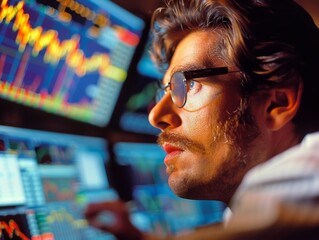 Poster - Financial Advisor Analyzing Market Trends and Data