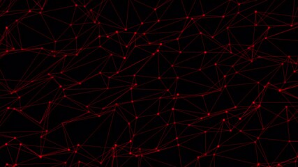 Aufkleber - Abstract plexus technology science concept 3d illustration. Polygonal background with dots and lines. Network connection structure. Science and technology. 3d rendering