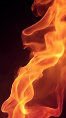 Poster - Abstract fiery flame with dark background, dynamic and warm energy concept