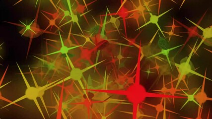 Poster - Abstract bokeh background design. Background of multi-colored stars. Abstract background pattern.