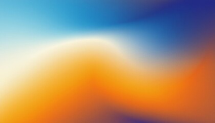 Poster - Soft gradient abstract background in blue and orange hues