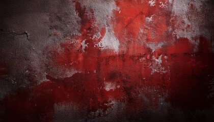 Poster - Abstract textured wall with red and gray hues