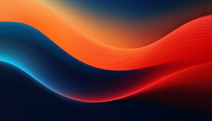 Poster - Abstract waves of vibrant colors in motion