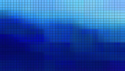 Poster - Abstract blue gradient pixel pattern background